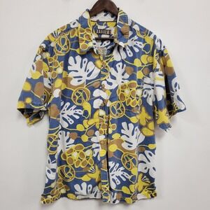 Vintage Kahala Mens Short Sleeve Button Up Hawaiian Shirt Size 3XL Blue Vacation